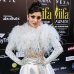 Urvashi Rautela Steals Attention at IIFA 2023 in White Atelier Zuhra Feather Gown Looking Like A Princess Elsa from Frozen