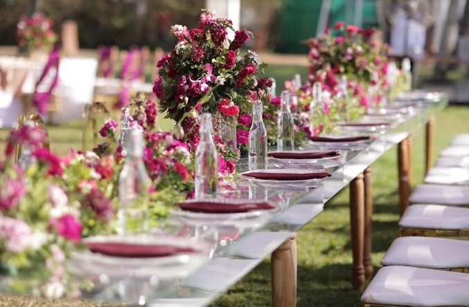 An exquisite table-set up for Weddings at ITC Grand Goa Resort and Spa