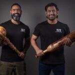 Tagda Raho MS Dhoni with Mudgar and Founder Rishabh Malhotra with Gada