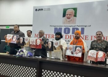 A book on 75 conceptual paintings of honorable PM Narendra Modi was launched during the event