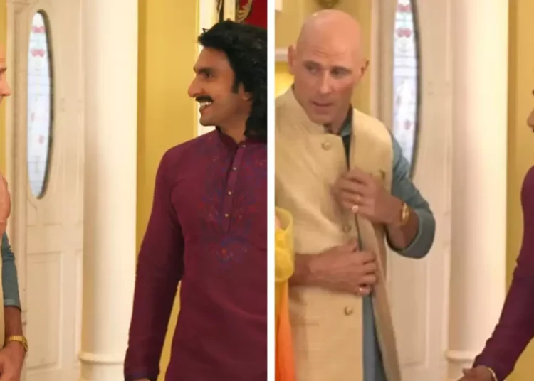 Bollywood actor Ranveer Singh teamed up with adult film star Johnny Sins for the men's health brand Bold Care's commercial, which featured a hilarious desi twist of saas-bahu drama.